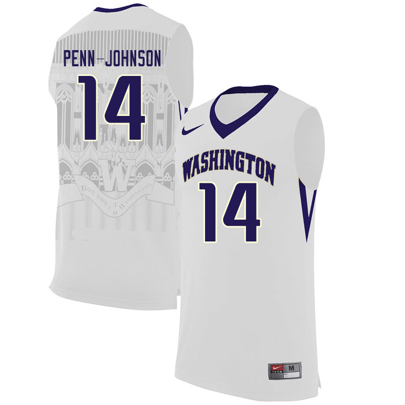 Men #14 Bryan Penn-Johnson Washington Huskies College Basketball Jerseys Sale-Black